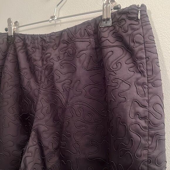 Talbots Collection Women's Black Swirl Textured Wide Leg Dress Pants Size 10 - Picture 3 of 8